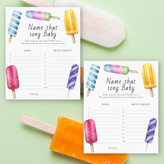 ポプシクル赤ちゃんシャワーその歌のベビーゲーム (クリエイターアップロード済み)