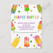 ポプシクル赤ちゃんシャワーアイスクリームサマーパーティー エンクロージャーカード (正面)