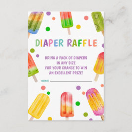 ポプシクル赤ちゃんシャワーアイスクリームサマーパーティー エンクロージャーカード