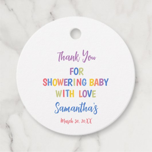 ポプシクル赤ちゃんシャワーアイスクリームサマーパーティー フェイバータグ (正面)