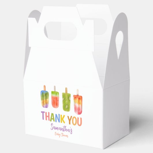 ポプシクル赤ちゃんシャワーアイスクリームサマーパーティー フェイバーボックス (オープン)