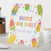 ポプシクル赤ちゃんシャワーアイスクリームサマーパーティー 台座サイン (インサイチュ)