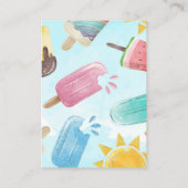 ポプシクル赤ちゃんシャワーブックリクエスト エンクロージャーカード (裏面)