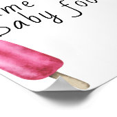 ポプシクル赤ちゃんシャワー – そのベビー食品の名前 ポスター (角)