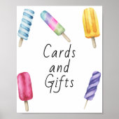 ポプシクル赤ちゃんシャワー – カードとギフト ポスター (正面)