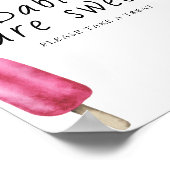 ポプシクル赤ちゃんシャワー – ベビーは甘い ポスター (角)