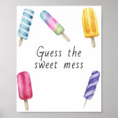 ポプシクル赤ちゃんシャワー – 甘い混乱を推測 ポスター (正面)