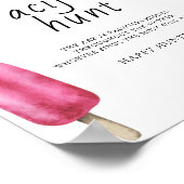 ポプシクル – おしゃぶり狩りベビーシャワーゲーム ポスター (角)