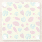 ポプシクル、さくらんぼ、イチゴ&スイカ葉の ガラスコースター (裏面)