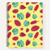 ポプシクル、さくらんぼ、イチゴ&スイカ葉の ノートブック (正面)