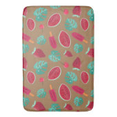 ポプシクル、さくらんぼ、イチゴ&スイカ葉の バスマット (正面縦)