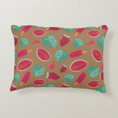 ポプシクル、さくらんぼ、イチゴ&スイカ アクセントクッション (裏面)