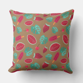 ポプシクル、さくらんぼ、イチゴ&スイカ クッション
