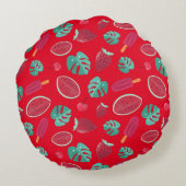 ポプシクル、さくらんぼ、イチゴ&スイカ ラウンドクッション (裏面)