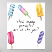 ポプシクル – 瓶の中にポプシクルの数を推測する ポスター (正面)