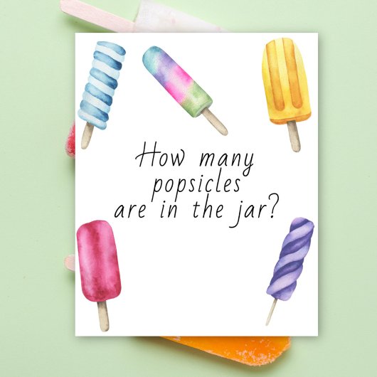 ポプシクル – 瓶の中にポプシクルの数を推測する ポスター