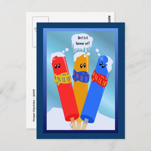 ポプシッ凍っていクスの夏はがき ポストカード (正面/裏面)