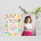 ポプシモダンクル誕生日招待状 招待状 (スタンド正面)