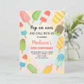 ポプシモダンクル誕生日招待状 招待状 (スタンド正面)