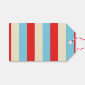 ポプシリストライプのスパーソナライズされたギフトラベル ギフトタグ (正面(横))