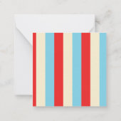 ポプシリストライプのスパーソナライズされたギフト囲いカード ノートカード (裏面)