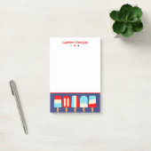 ポプシリストライプのスパーソナライズされたPost-It Notepad ポストイット (オフィス)