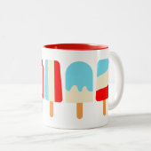 ポプシリストライプのーパーソナライズドマグカップ ツートーンマグカップ (正面右)