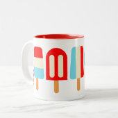 ポプシリストライプのーパーソナライズドマグカップ ツートーンマグカップ (正面左)