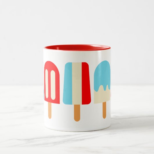 ポプシリストライプのーパーソナライズドマグカップ ツートーンマグカップ (中央)