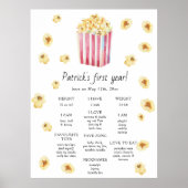 ポプスコーンファースト誕生日マイルストーン誕生日 ポスター (正面)