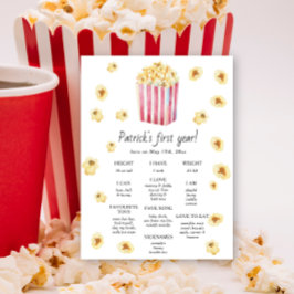 ポプスコーンファースト誕生日マイルストーン誕生日 ポスター