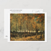 ポプラが付いている車線、フィンセント・ファン・ゴッホ ポストカード (正面/裏面)