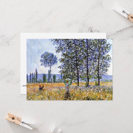 ポプラの下の日光の効果，有名なアートワーク， カード (正面/裏面インサイチュ)