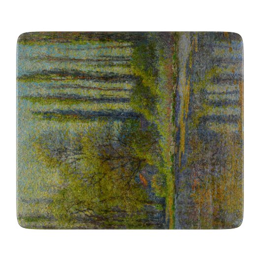 ポプラの木々の春（ユタの風景） (USA Art) カッティングボード (正面)