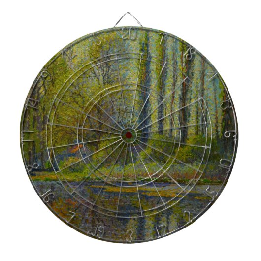 ポプラの木々の春（ユタの風景） (USA Art) ダーツボード (正面)