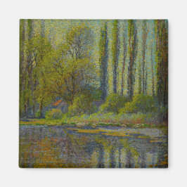 ポプラの木々の春（ユタの風景） (USA Art) マグネット