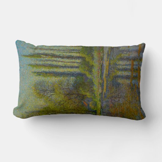 ポプラの木々の春（ユタの風景） (USA Art) ランバークッション (正面)