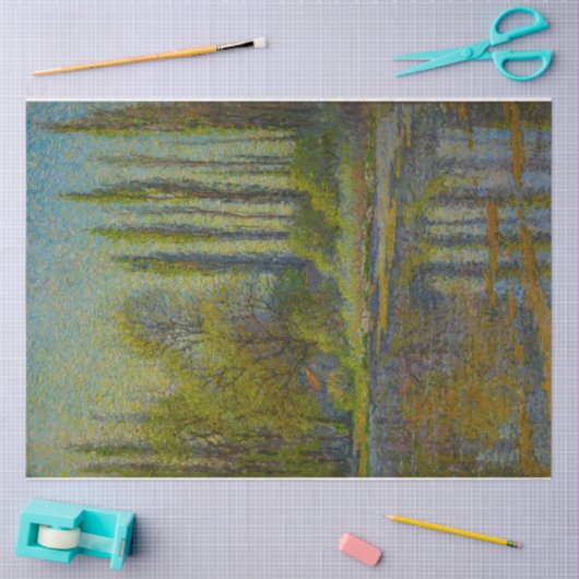 ポプラの木々の春（ユタの風景） (USA Art) 薄葉紙 (クラフト)