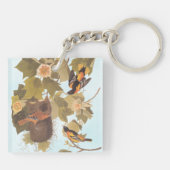 ポプラの木のボルチモア・オリオール・オードボン キーホルダー (裏面)