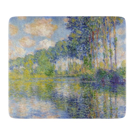 ポプラーズオンザリバーエプテ(by Claude Monet) カッティングボード (正面)