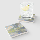 ポプラーズオンザリバーエプテ(by Claude Monet) ストーンコースター (横)