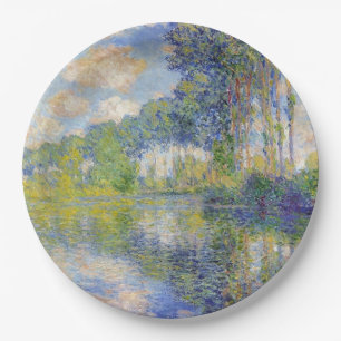 ポプラーズオンザリバーエプテ(by Claude Monet) ペーパープレート