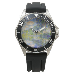 ポプラーズオンザリバーエプテ(by Claude Monet) 腕時計