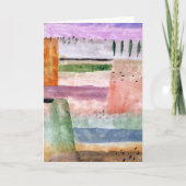 ポプラ付きランドスケープ – Paul Klee -抽象芸術アート カード (正面)