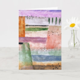 ポプラ付きランドスケープ – Paul Klee -抽象芸術アート カード