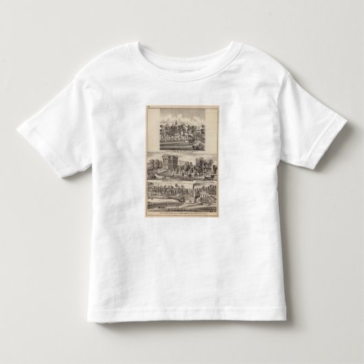 ポプラ果樹園の住宅そして建物 トドラーTシャツ (正面)