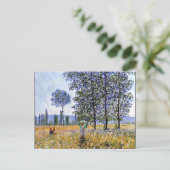 ポプラ、印象派の太陽光効果 ポストカード (スタンド正面)