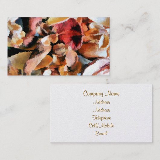 ポプリの花 名刺 (正面/裏面)