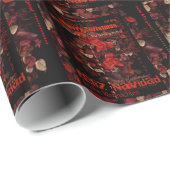 ポプリパーソナライズされたクリスマスラッピング紙 ラッピングペーパー (ロールコーナー)