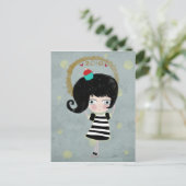 ポペおいしいカップケーキ気味悪い人形2010年はがき ポストカード (スタンド正面)